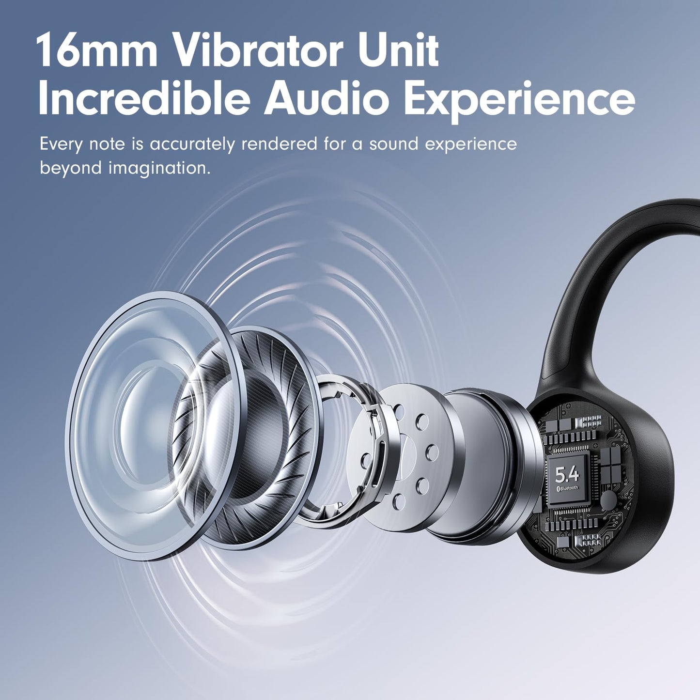 MRYTKY Bone Conduction Headphones,Open Ear Headphones Bluetooth5.4 with Mic,Wireless Headphones 10H Playtime, Waterproof Sport Headphone Suitable