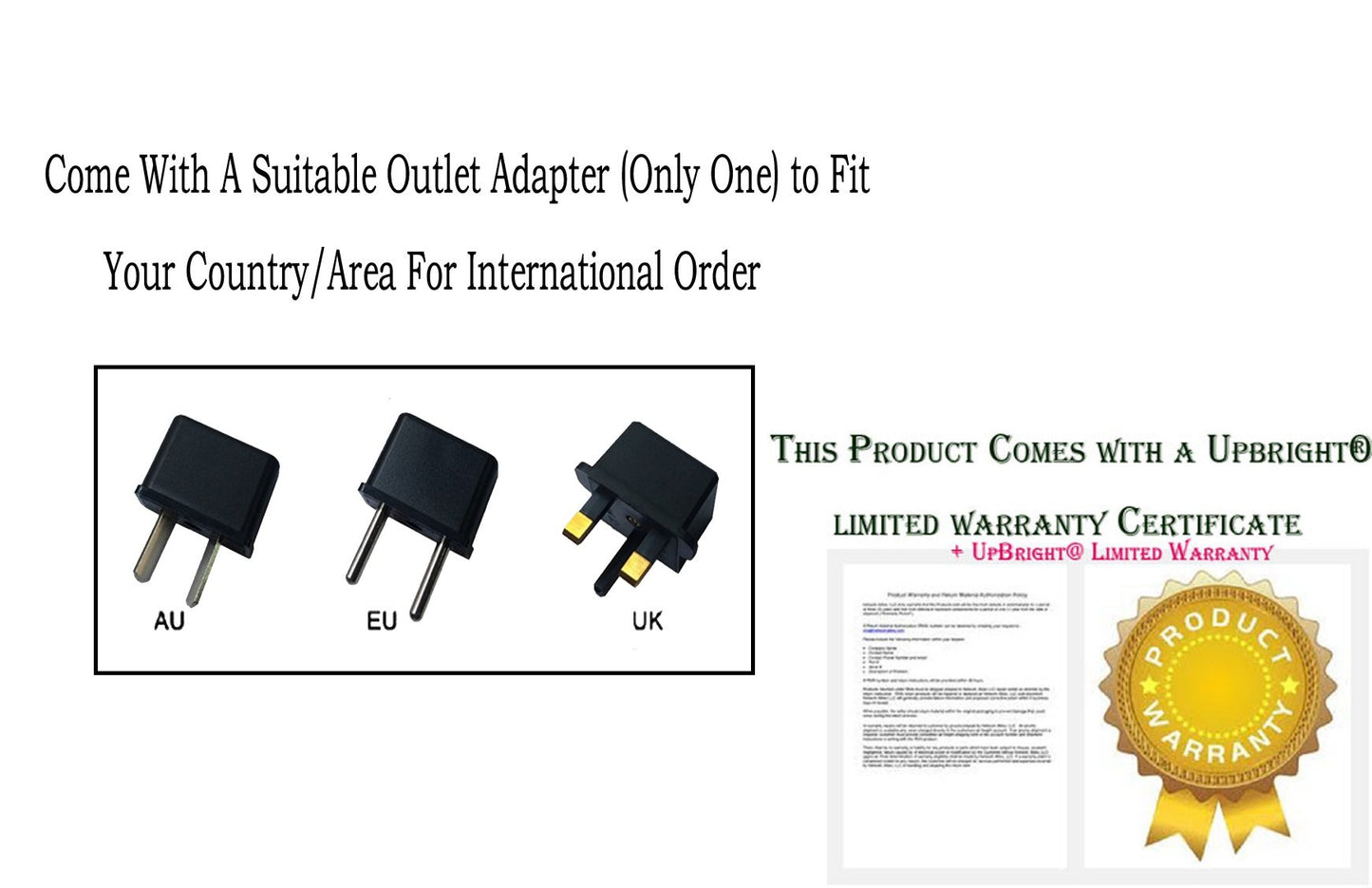 UpBright New 12V AC/DC Adapter Compatible with Onn 22" ONA24HB19T01 100002487 24" ONA18HO015 100002480 Surf FHD Monitors SOY-1200200US 12VDC Power…
