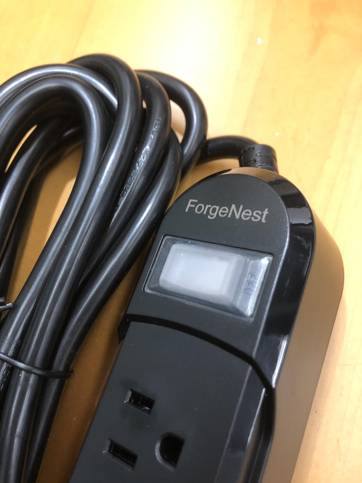 ForgeNest Outdoor Power Strip with 3AC Outlets, IPX6 Waterproof Surge Protector, Safety Lock Design and ETL-Certified Cables, 6FT Extension Cord