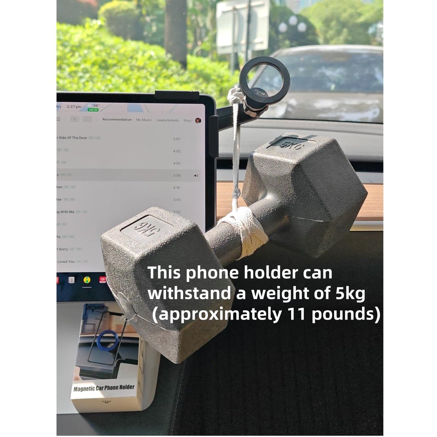 Tesla Model Y/Model 3 Accessories Phone Mount for MagSafe,Car Phone Holder Mount for Tesla 3/Y/S/X?Strongest Magnet Power? Fits All Phones