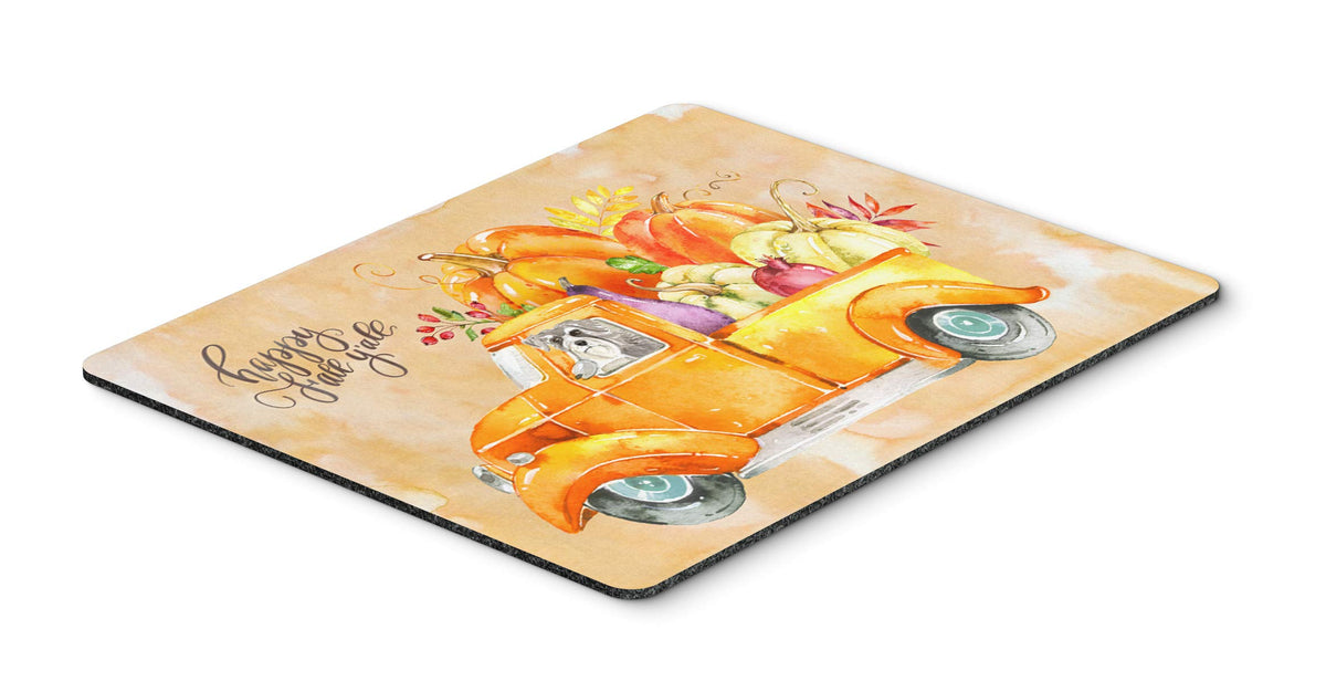 Caroline's Treasures CK2631MP Fall Harvest Schnauzer #2 Mouse Pad, Hot Pad or Trivet for Home Office Gaming Working Computers Laptop Mouse