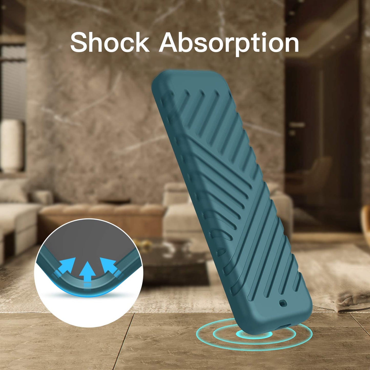 SITHON Silicone Case for Apple TV Siri Remote (1st Generation), Lightweight Shockproof Anti Slip Protective Cover for Apple TV 4K Siri Remote