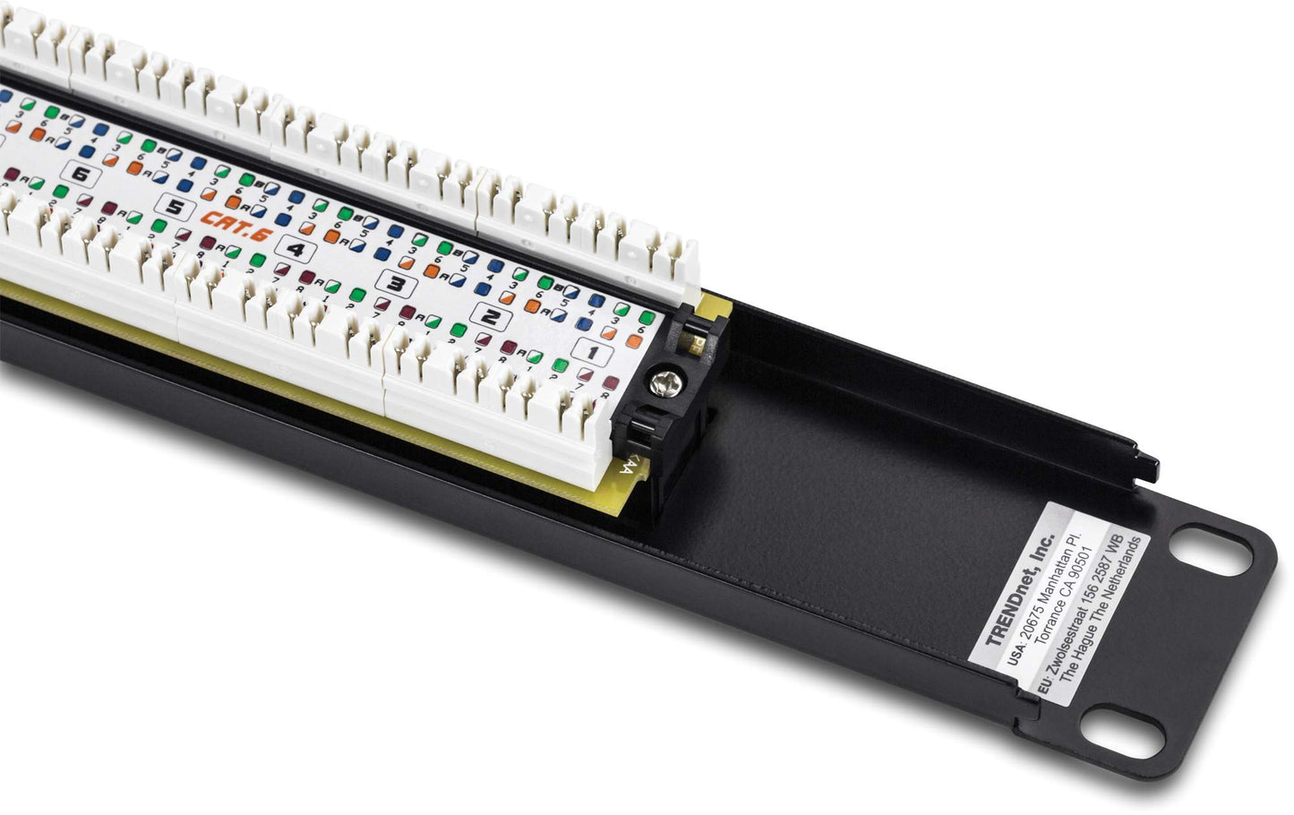 TRENDnet 16-Port Cat6 Unshielded Patch Panel,Rackmount, 1U 19", Cat3,Cat4,Cat5,Cat5e,Cat6 Compatible, 250Mhz Connection, Ideal for Copper Gigabit