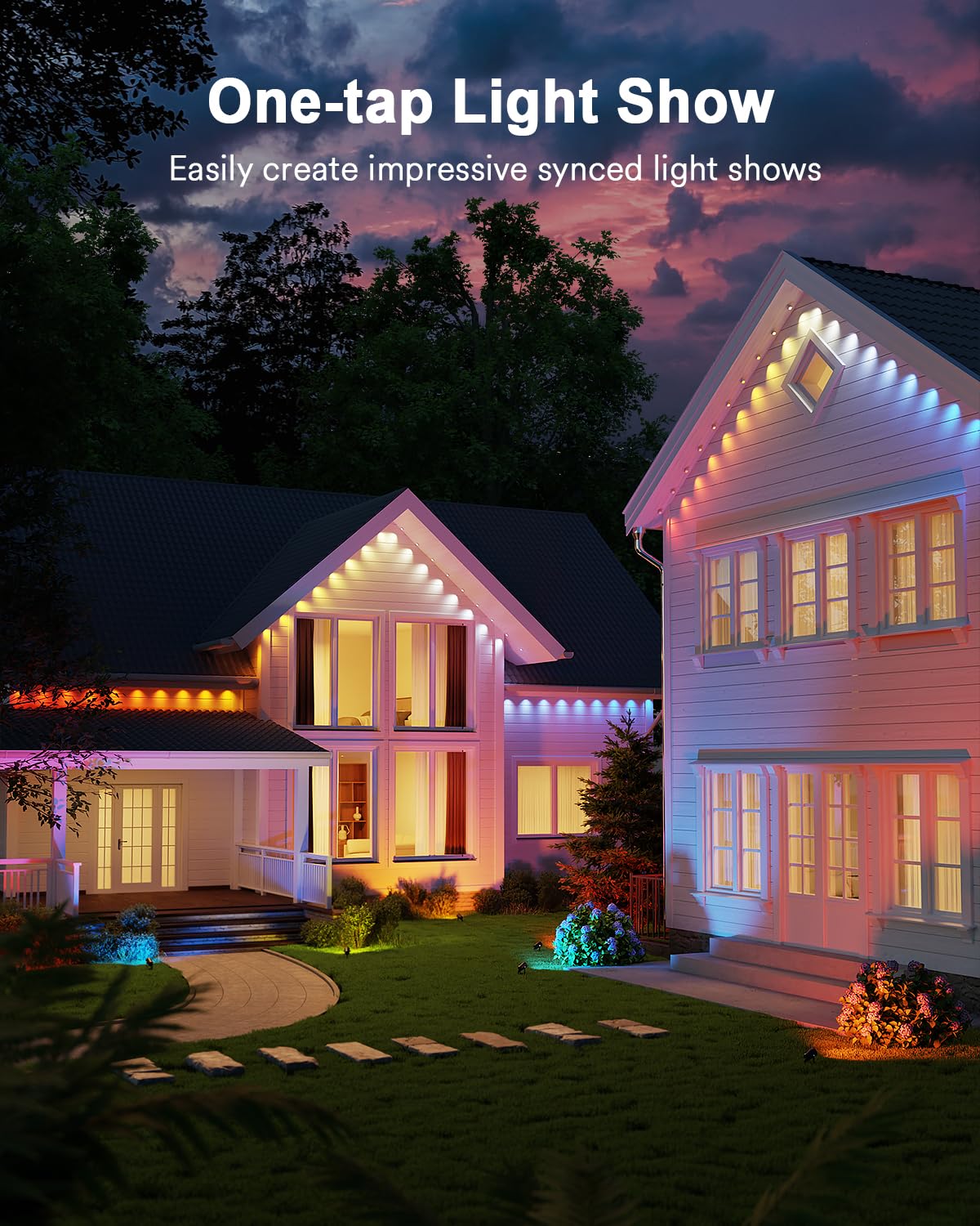 Lumary Smart Landscape Lights Gen2, 6-Pack 56FT RGB+AIWW Outdoor Spotlights, Color-Changing LED Pathway Lights for Yard, Garden, Patio, Compatible