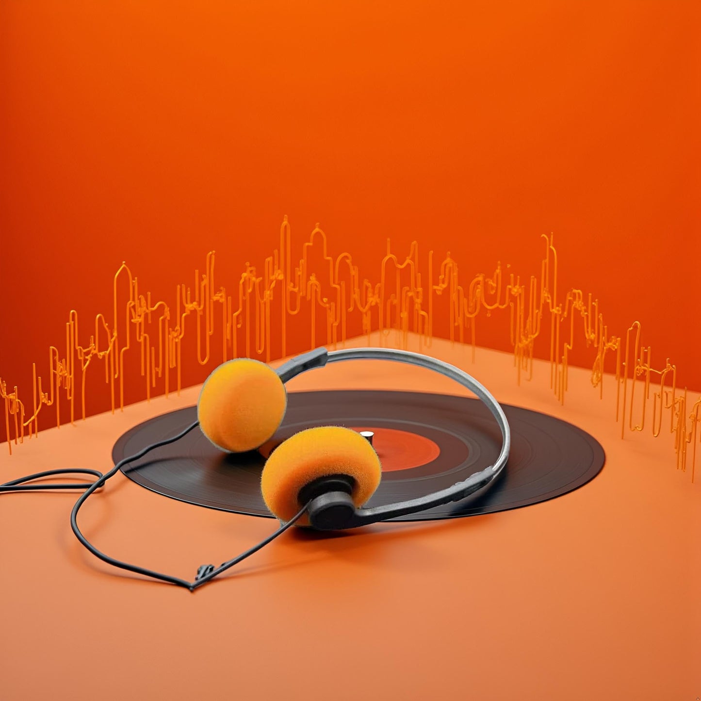 1Pc Orange Retro Over-Ear Headphone,Vintage Feelings Underwire Headphone,Retro Lightweight Earphones,Hi-Fi Stereo Earphone Headset,Headphones ,for…