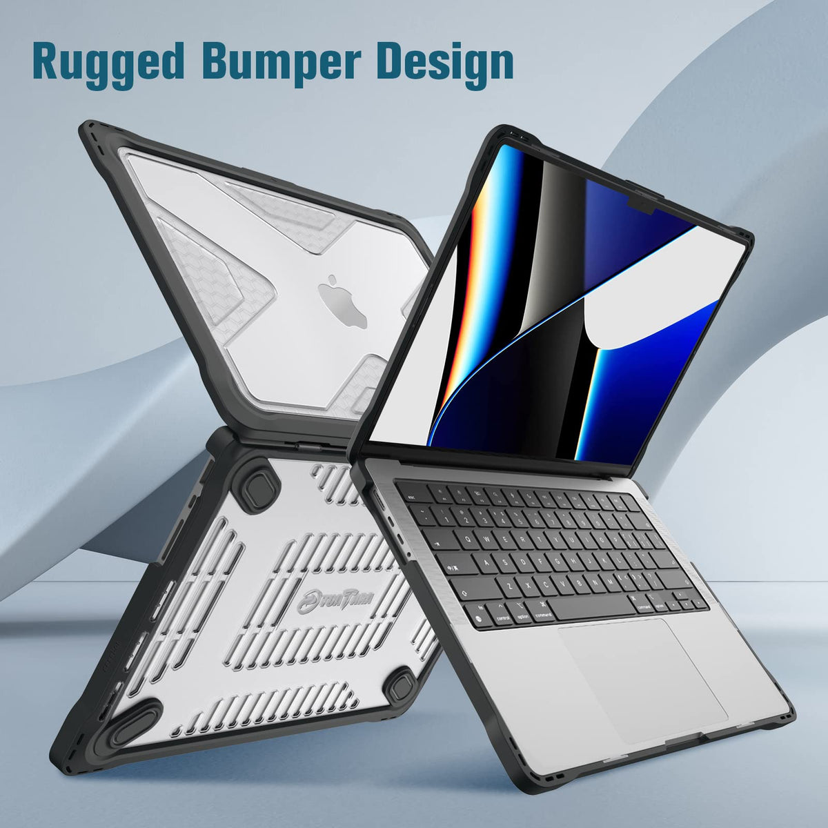 Fintie Rugged Case for MacBook Pro 14 Inch, Crystal Clear