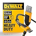 DEWALT Heavy Duty USB C Cable, Premium Braided Nylon USB A to Type C Charger Cable Fast Charging for iPhone 17/16/15 Series, Samsung Galaxy S10 S10+