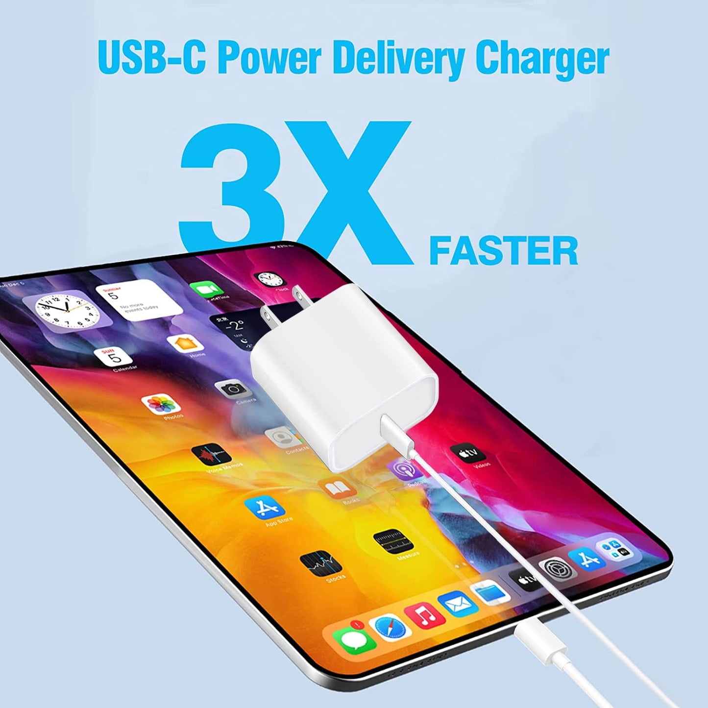 USB C Fast Charger for Apple iPad Pro 13/12.9/11 in 2026-2018,iPad 11th(A16),iPad Air 5th/Mini 7th,iPhone 17/16/15 Series,USB C Charger Fast Charging