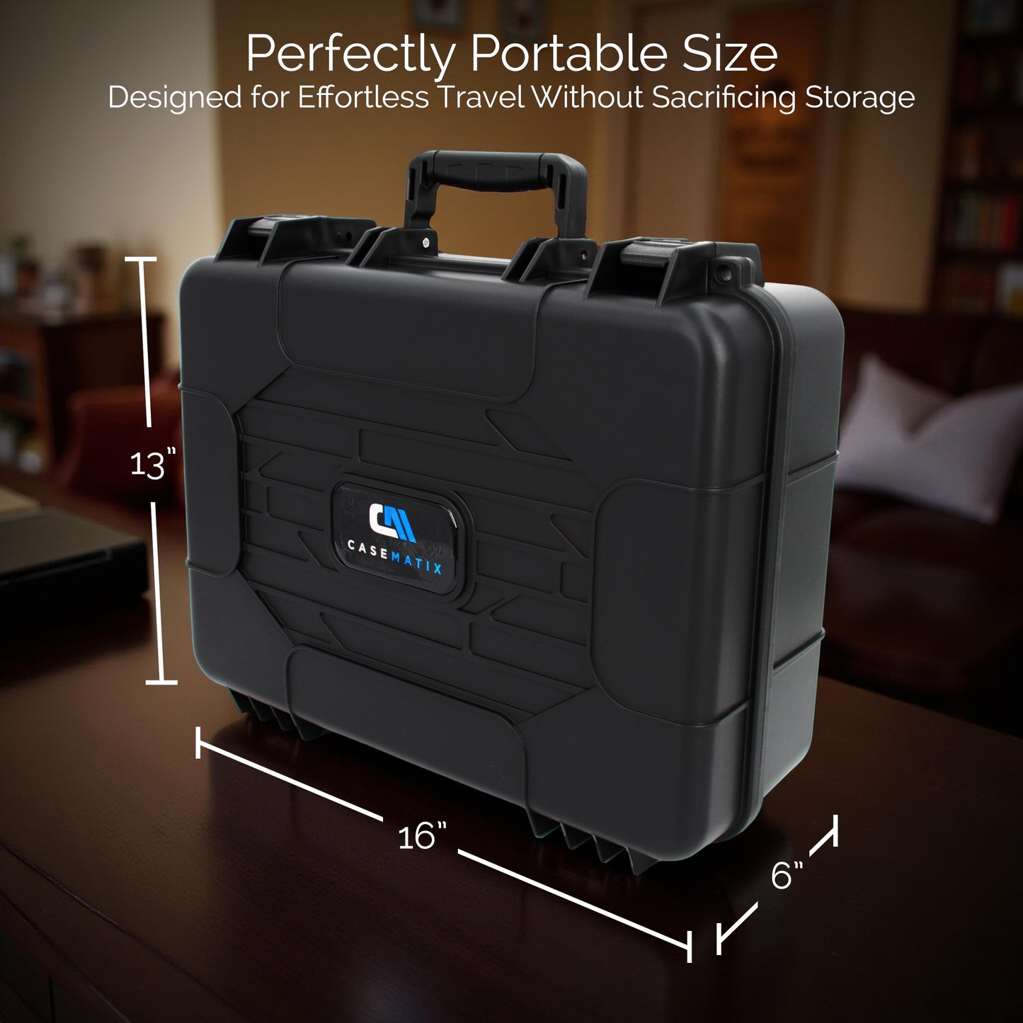CASEMATIX Hard Case for Starlink Mini - Travel Storage for Dish, Mount, Power Supply, Cables & Accessories - Impact-Resistant Shell with Custom Foam &