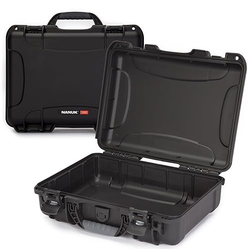 NANUK 910 Empty Waterproof Hard Case - 14.3” x 11.1” x 4.7”, Protective Case for Gear - Impact-Resistant, Dustproof, Airline Carry-On Approved - Made