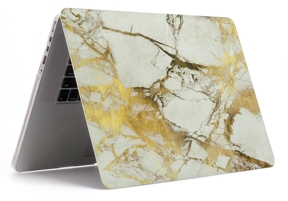 UESWILL Case for MacBook Pro (Retina, 15 inch, 2012-2015), White/Gold