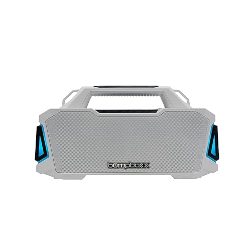 Bumpboxx Bluetooth Retro Boombox Thump, Up to 32-Hour Play Time, Rechargeable Battery, TWS Pairing, IPX6 Water Resistant Boombox with Powerful Bass