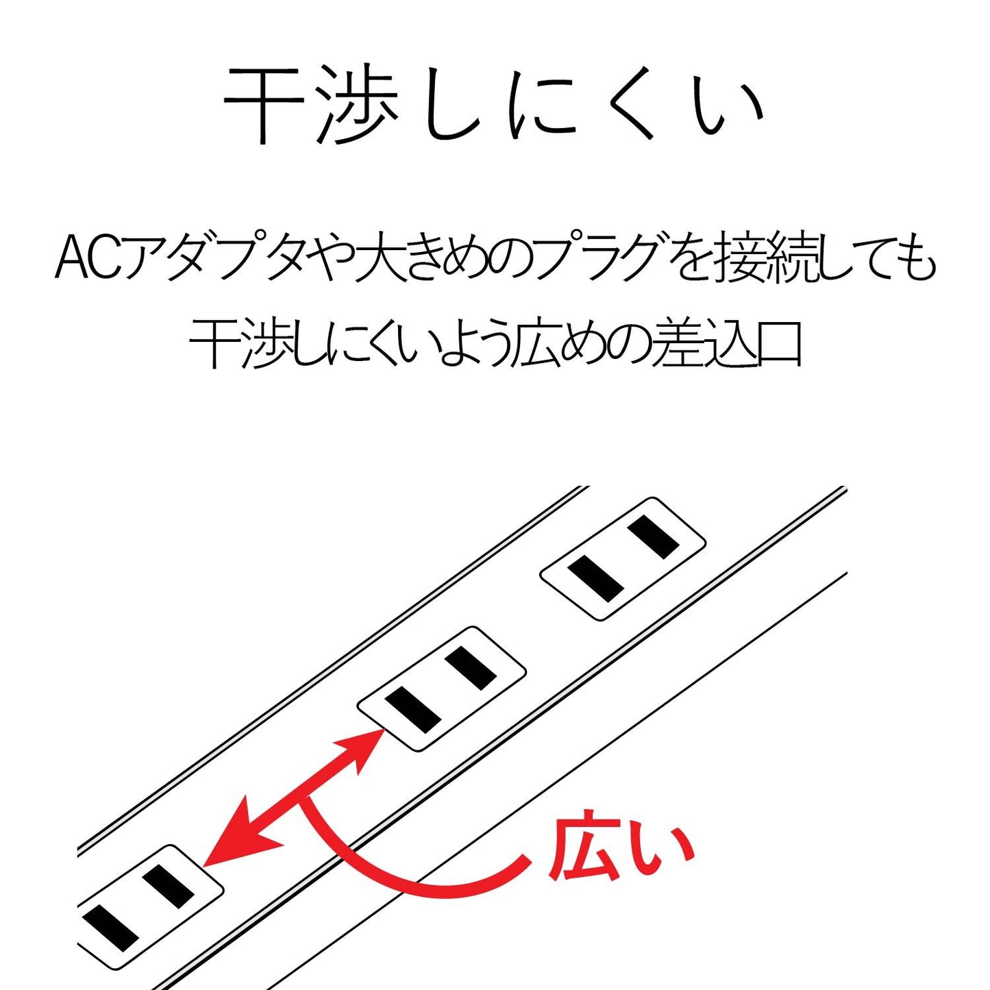 Elecom with individual switches lightning guard tap "Color Style" (2P ceremony, six ports ? 2.0m ? Pink) T-PN04-2620PN