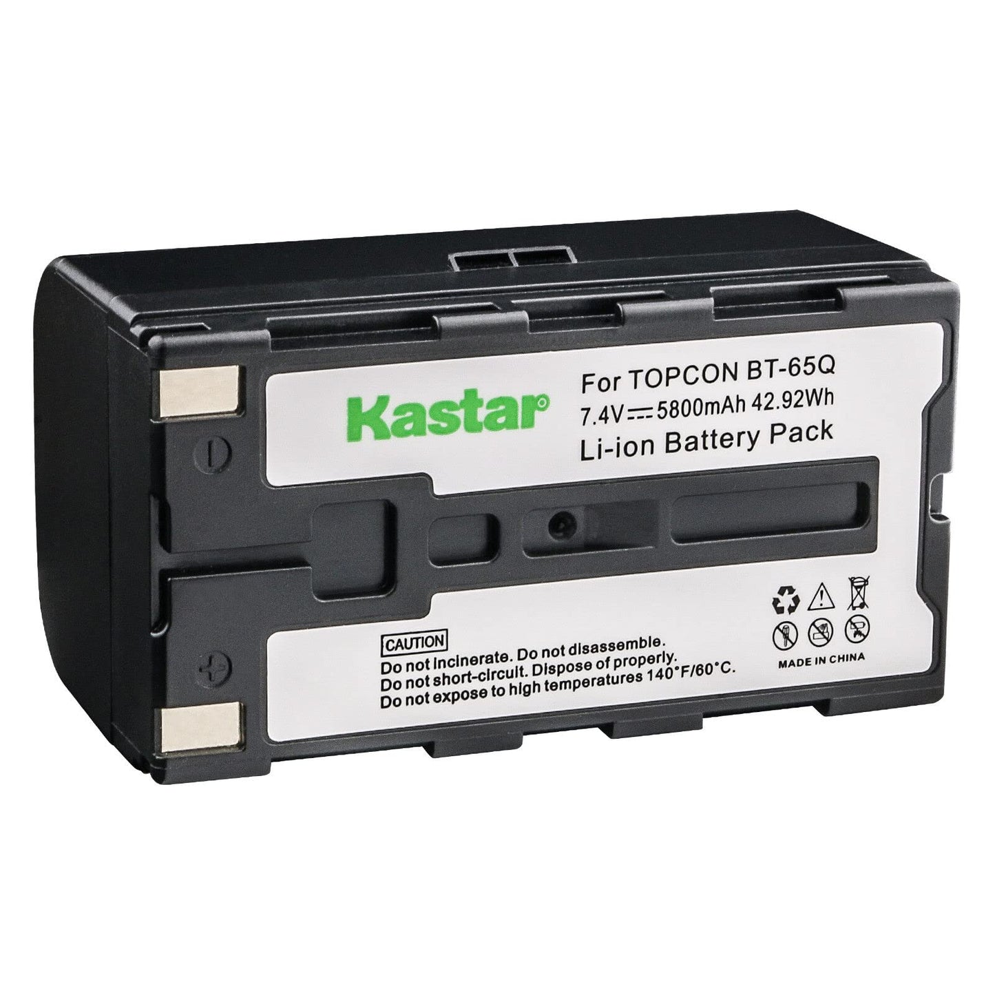 Kastar Battery 2 Pack and LCD Dual Fast Charger for Topcon BT-65Q, Topcon BC-30 BC-30D BT-30, Topcon Total Stations FC-200 FC-2200 FC-2500 GPT-7000i