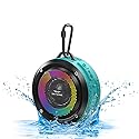 SKYWING Shower Speaker, Certified IPX7 Waterproof,Portable Bluetooth Speaker with Suction Cup,Hook,Light, Stocking Stuffers, Premium Mini Outdoor