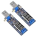 XIITIA 2pcs USB Buck Boost Converter 3.5V-12V to 1.2V-24V DC-DC Adjustable Step Up Step Down Power Supply Module Voltage Regulator 5V to 3.3V 9V 12V…