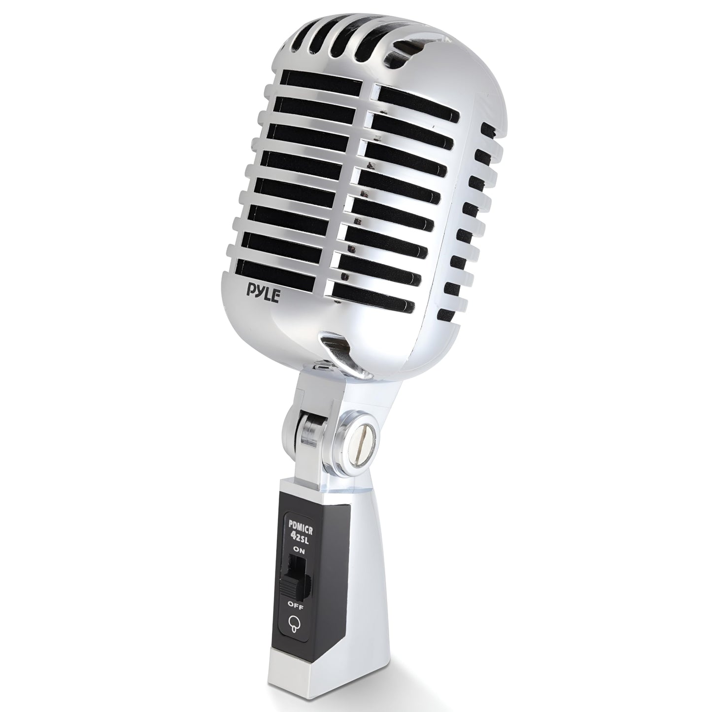 Pyle Classic Retro Dynamic Vocal Microphone - Old Vintage Style Unidirectional Cardioid Mic with XLR Cable - Universal Stand Compatible - Live