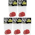 (50) Flat Red Plastic Record Adapters - Snap in Inserts to Make 7" 45rpm Records Fit on Standard Record Players - 5 packs of 10#07MR10RE