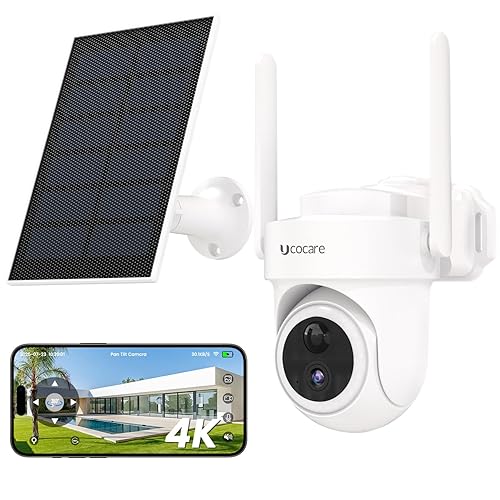 UCOCARE 4K Security Cameras Outdoor Wireless, Add-On Cameras, Must Be Connected to Base Station and Cannot Be Used Independently, Base Station