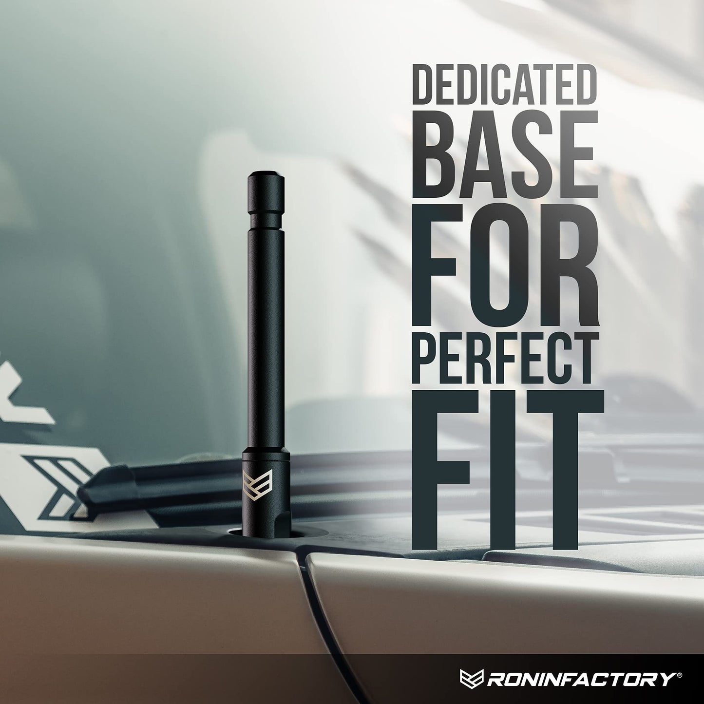 RONIN FACTORY Truck Antenna for Chevy Silverado & GMC Sierra Accessories (2014+) Anti Theft - Carwash Safe Short Replacement Antenna (5 Inch Flexible)