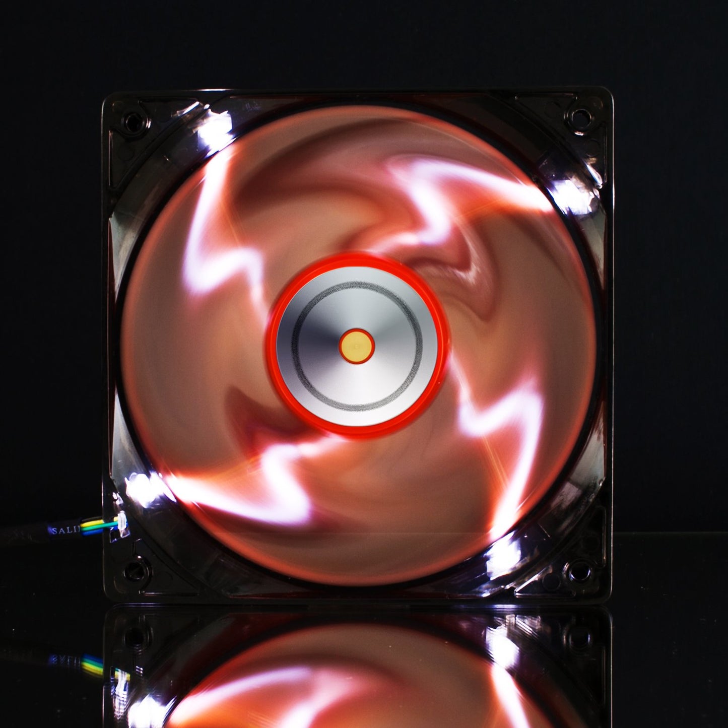 Xigmatek 120mm Orange Blade White LED Copper Bushing Axis Cooling Fan XAF-F1253