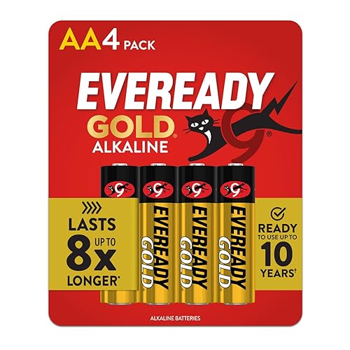 Eveready Gold Alkaline Batteries AA, 4-Count