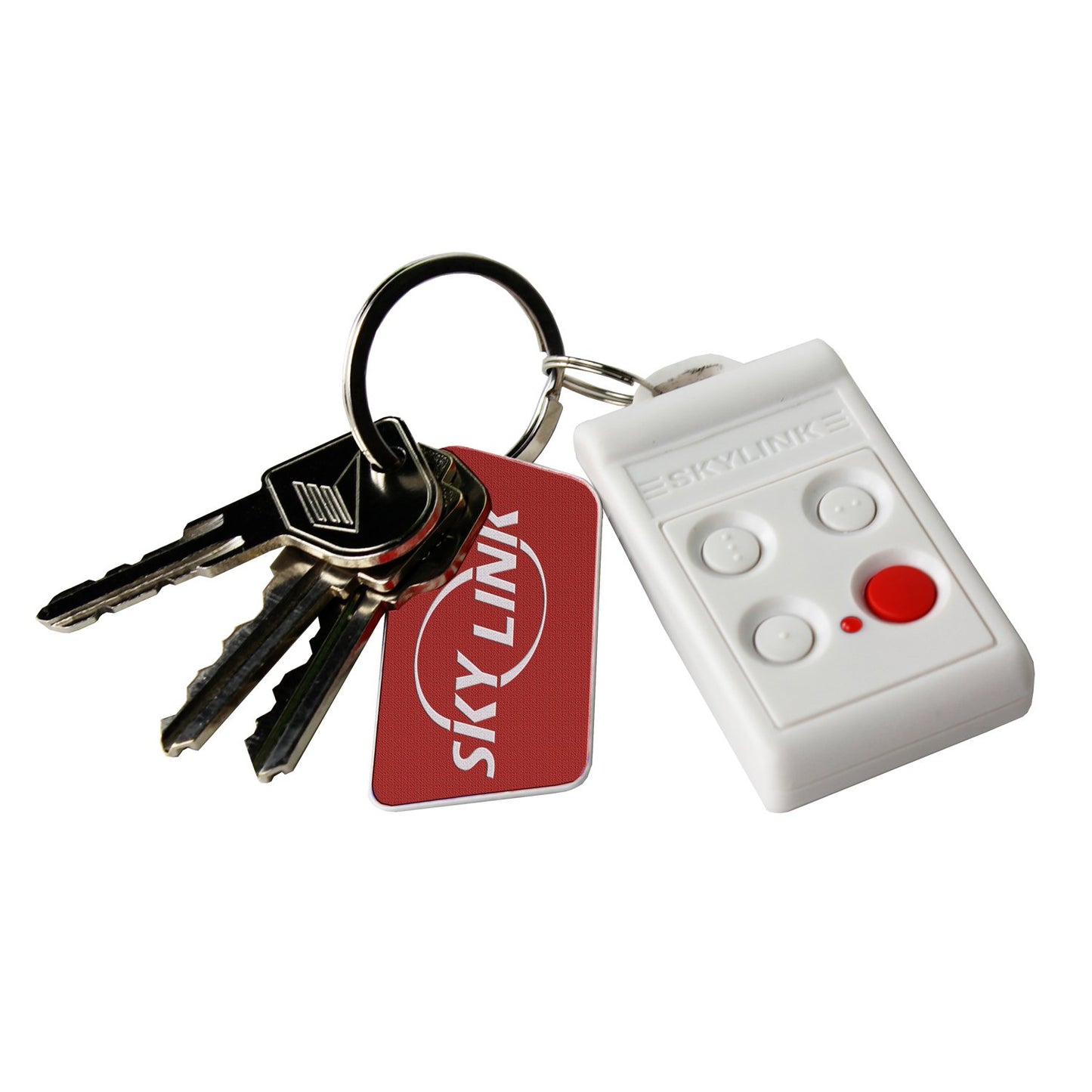 Skylink 4B-434W Security Keychain Hand Held Remote Control Transmitter | Affordable, Easy to program DIY Accessory for SC Series Systems.