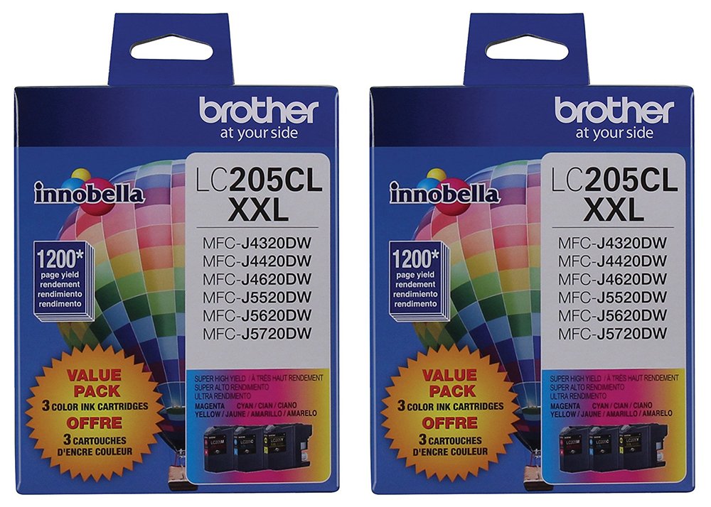 Brother Printer LC2053PKS Multi itXnW Pack Ink Cartridge, Cyan/Magenta/Yellow (2 Pack)