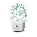 Eucalyptus Green Night Light - LED Wall Sconce for Bedroom, Bathroom, Hallway, Plug in Decorative Lighting, Gift Ready LED Wall Lamp for Women
