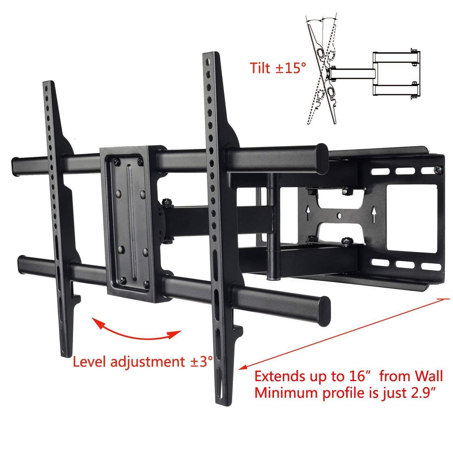 VideoSecu Tilt Swivel TV Wall Mount for Samsung UN65HU9000FXZA UN60JS700DFXZA UN65JU640DFXZA UN65JU6400FXZA UN60JU6400FXZA UN60JS7000FXZA
