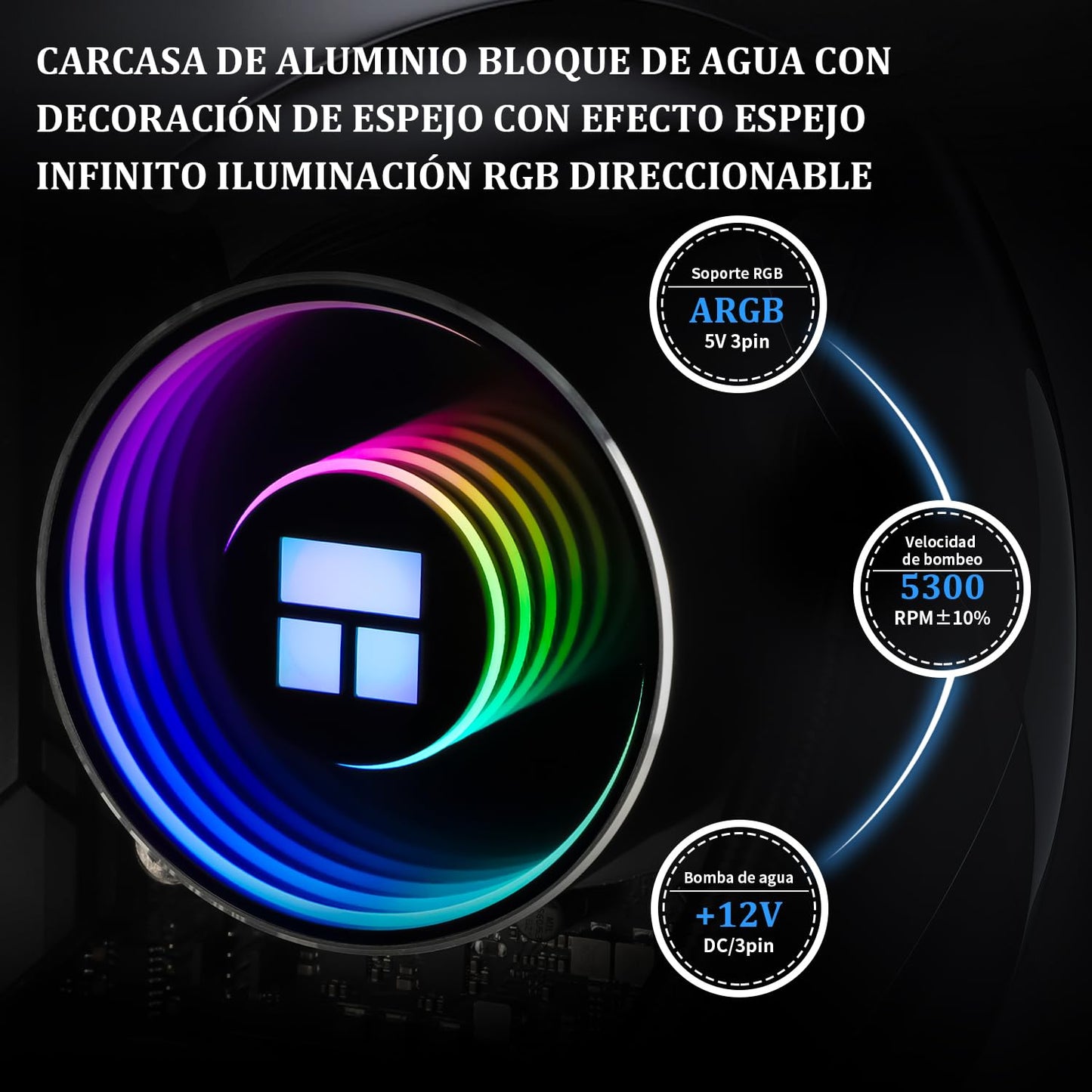 Thermalright Frozen Notte 240 Black ARGB V2 Water Cooling CPU Cooler, 240 Specification CPU Liquid Cooler,Double PWM Fans, S-FDB Bearings, Suitable