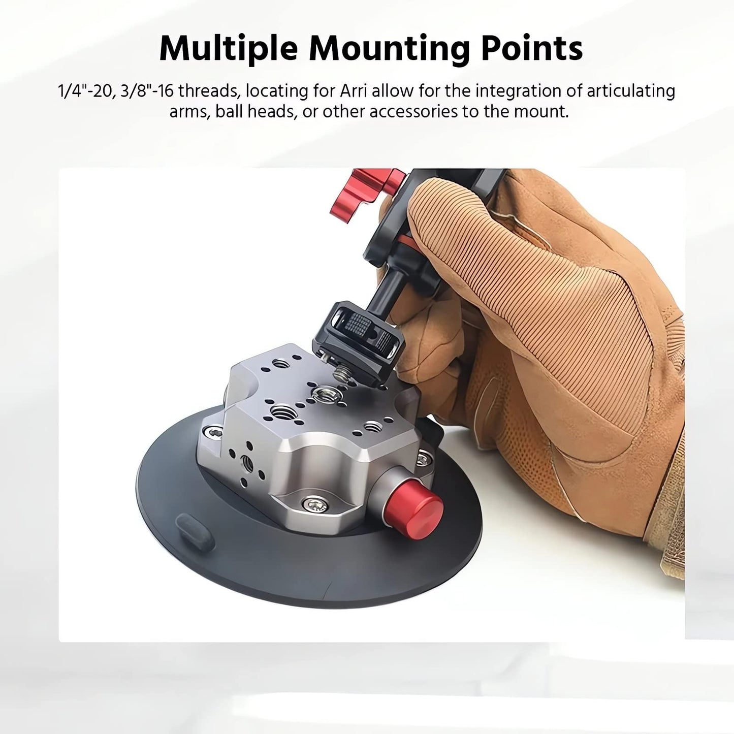 MIMIRACLE Camera Suction Cup Mount, 4.5" Pump-actived Vacuum Suction Mount Compatible with Action Cameras, DSLR Cameras, Securely Attach Your Camera