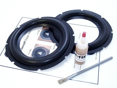 Springfield Speaker 8" Subwoofer Foam Surround Edge Repair Kit - 2 Subwoofer Kit - Compatible with 8" Rockford Fosgate Subwoofers