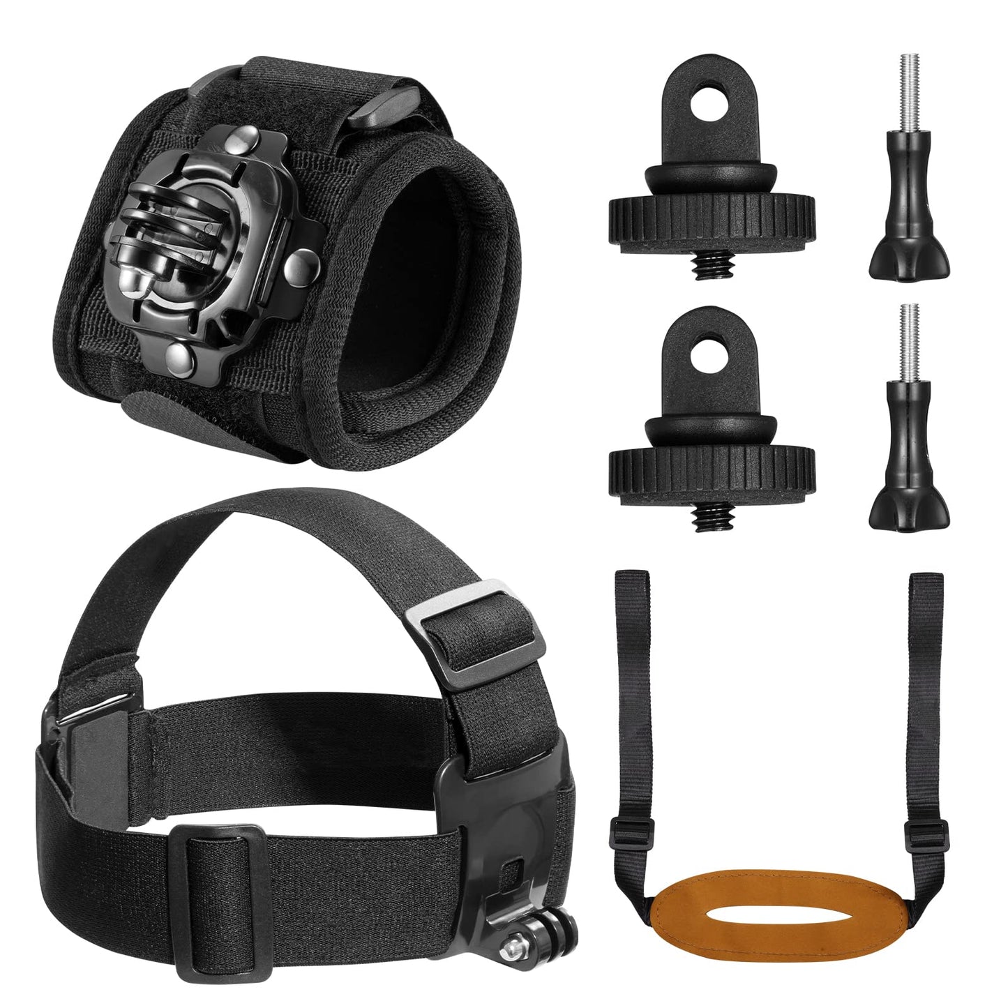 AKASO Action Camera Rock Climbing Kit Compatible with GoPro Hero 2 3 4 5 6 7 8 9 10 11, Portable Electronic Device Mount, Black