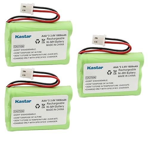 Kastar 3-Pack Battery Replacement for AT&T BATT-2400 UL240, Lucent Technologies 00192 192, BT207695 VM312 VM3251 VM3252 VM3261, Radio Shack 23-9104