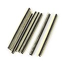 uxcell 9Pcs PBC 2x40Pin 2.54mm Dual Row Straight Male Header Connector Strip