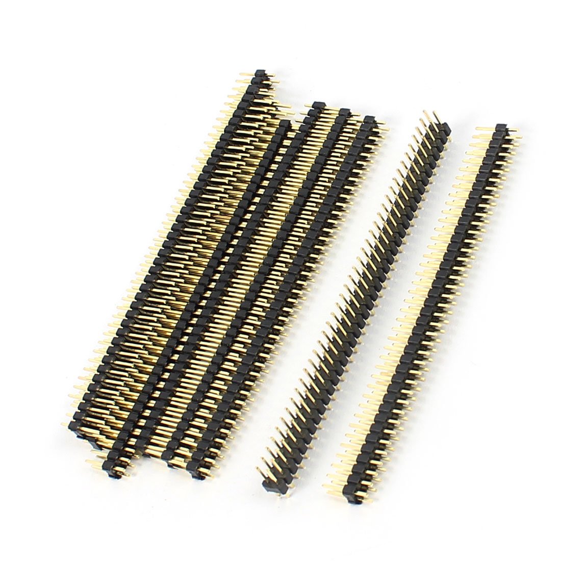 uxcell 9Pcs PBC 2x40Pin 2.54mm Dual Row Straight Male Header Connector Strip