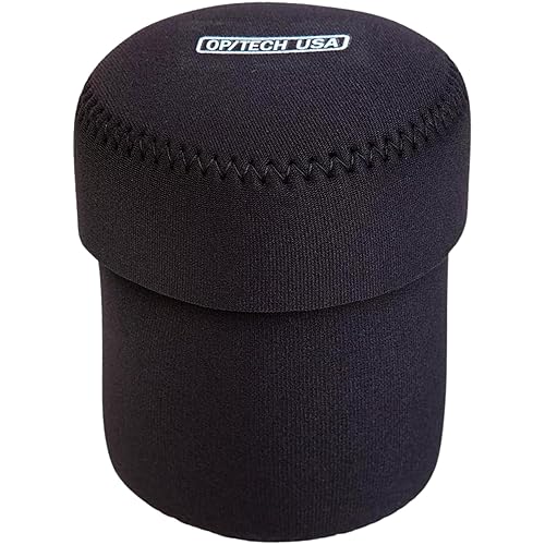 OP/TECH USA Fold-Over Neoprene Lens Pouch - Camera Lens Case for safe Lens Cover storage, Great for Photography & outdoor shoot, Keeps your Lens