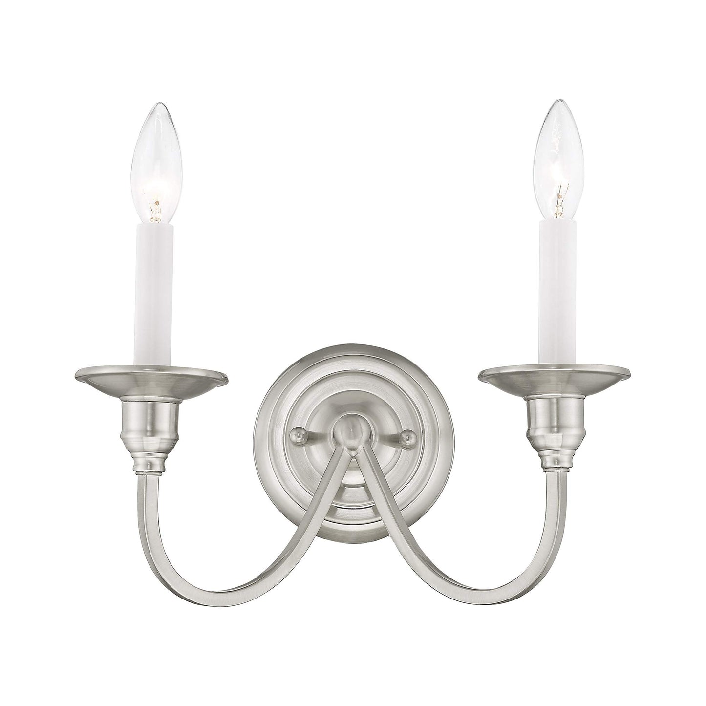 Livex Lighting 5142-35 Cranford 2-Light Wall Sconce, Polished Nickel