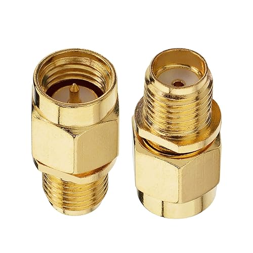 Boobrie SMA Male to Female Coax Coaxial Cable Adapter, Low Loss for WiFi & FPV Antenna Extension Cable Pack of 2