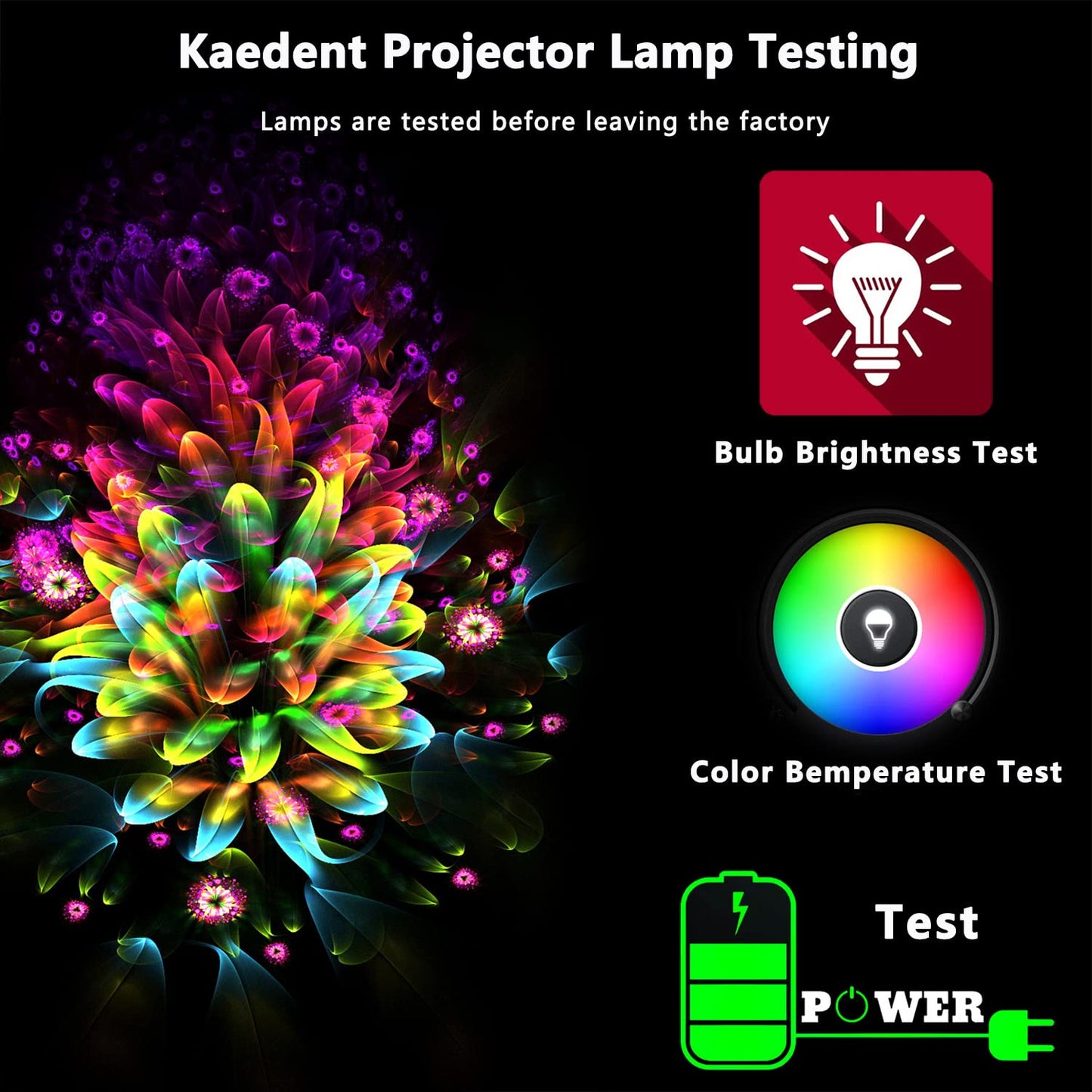 Kaedent-Replacement Projector Lamp with Housing Fit For EPSON ELPLP96/ V13H010L96 PowerLite Home Cinema VS250 VS350 VS355 EX9220 EX3260 EX5260 1100