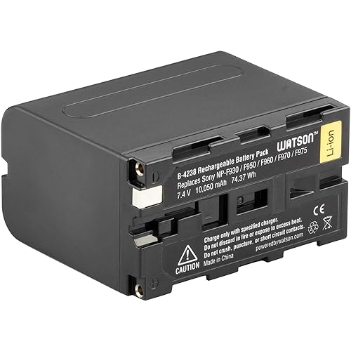 Watson NP-F970 High-Capacity Lithium-Ion Battery Pack (7.4V, 10,050mAh)