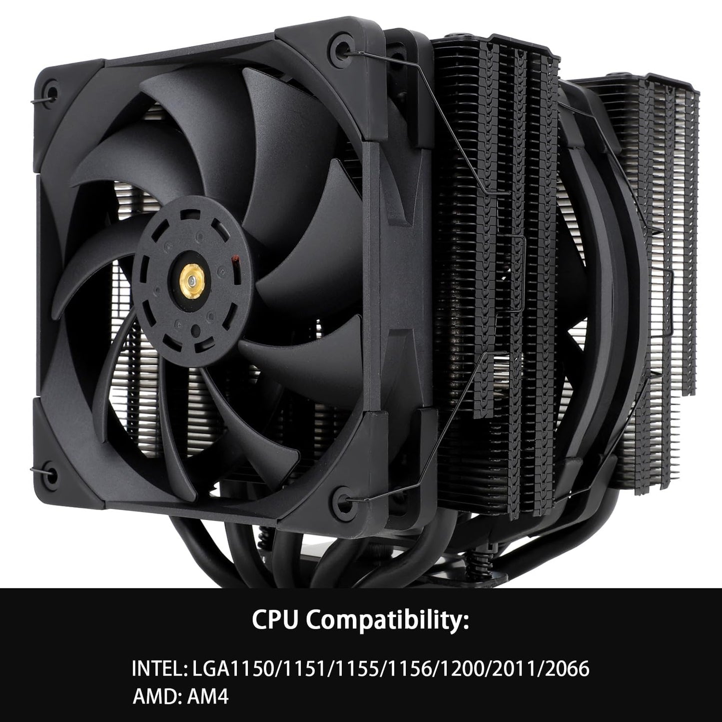 Thermalright FC140 Black CPU Air Cooler,Dual Tower 5 Heat Pipe,TL-D14X-B and TL-C12PRO PWM Fan,Aluminium Heatsink Cover, AGHP Technology, for AMD