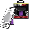 Mob Armor MobNetic Maxx MS - MagSafe Compatible Car Phone Mount w/ 90º Tilt, 360º Rotation & Durable Aluminum Build, Magnetic Holder for iPhone