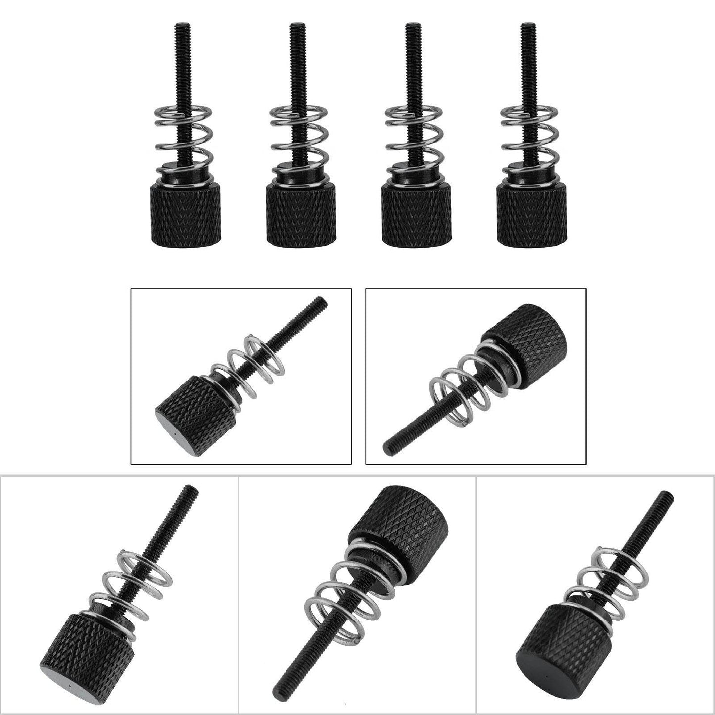 fosa 4pcs Replacement Aluminum M3 Installation Screws for Computer CPU Water Cooling Block for 1150 1151 1155 1156 (Black)