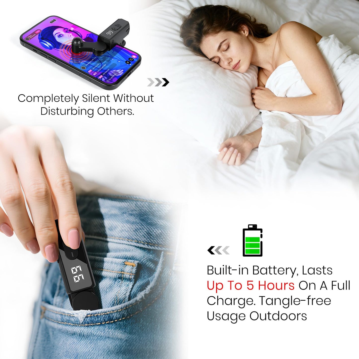 Auto Clicker Smart Tapper for iPhone iPad Android TikTok - Auto Touch Device with 107 Adjustable Speed, Rechargeable,Wireless,Instant Clicker for Live