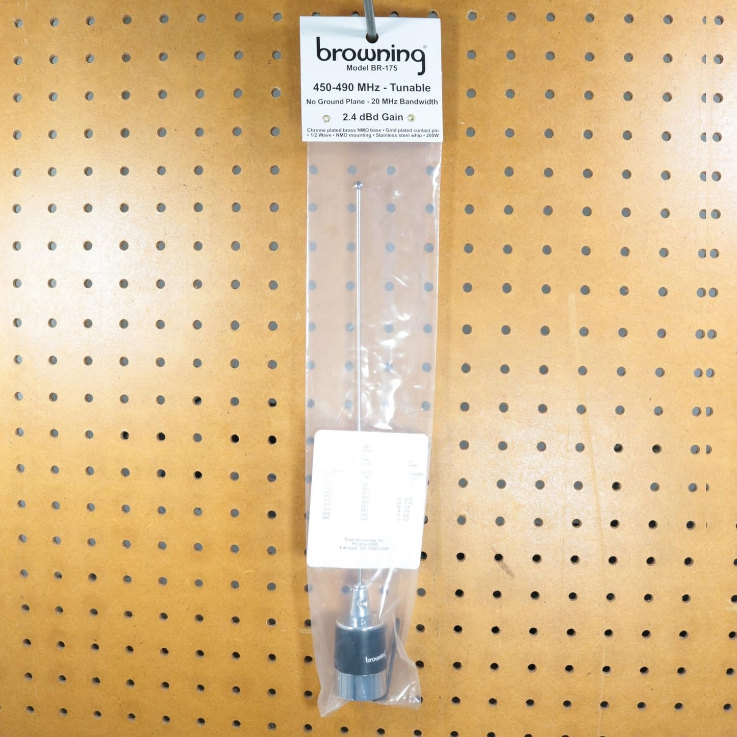 Tram Browning 450 to 490 MHz No Ground Plane UHF 2.4 dBd Gain 13" Tall Tunable NMO Antenna Works on Fiberglass, Plastic and Metal Vehicles 20 MHz