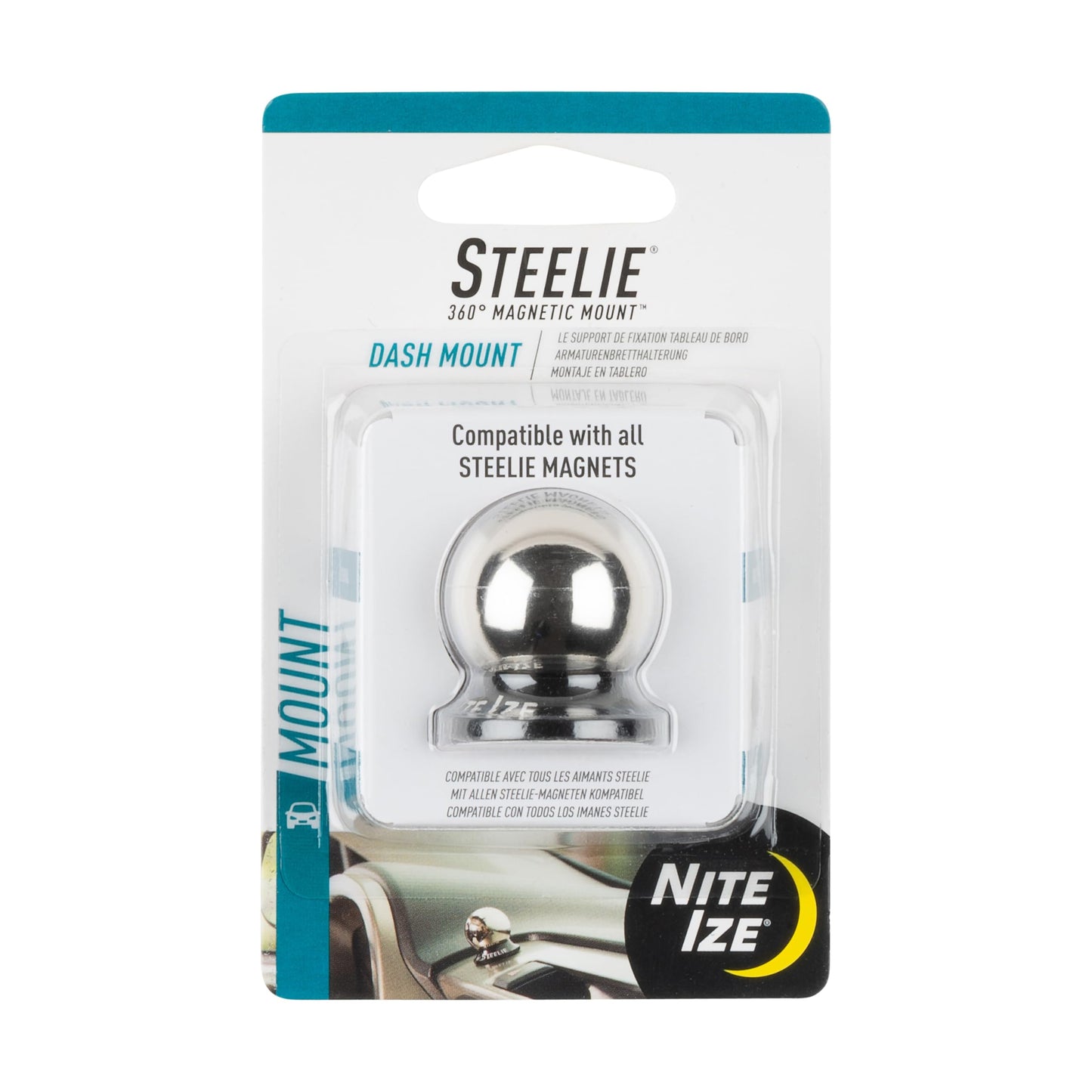 Nite Ize Steelie Dash Mount - Additional Car Mount Dash Ball for Steelie Magnetic Phone Mounting System - Cell Phone Accessories for Dashboard Mount