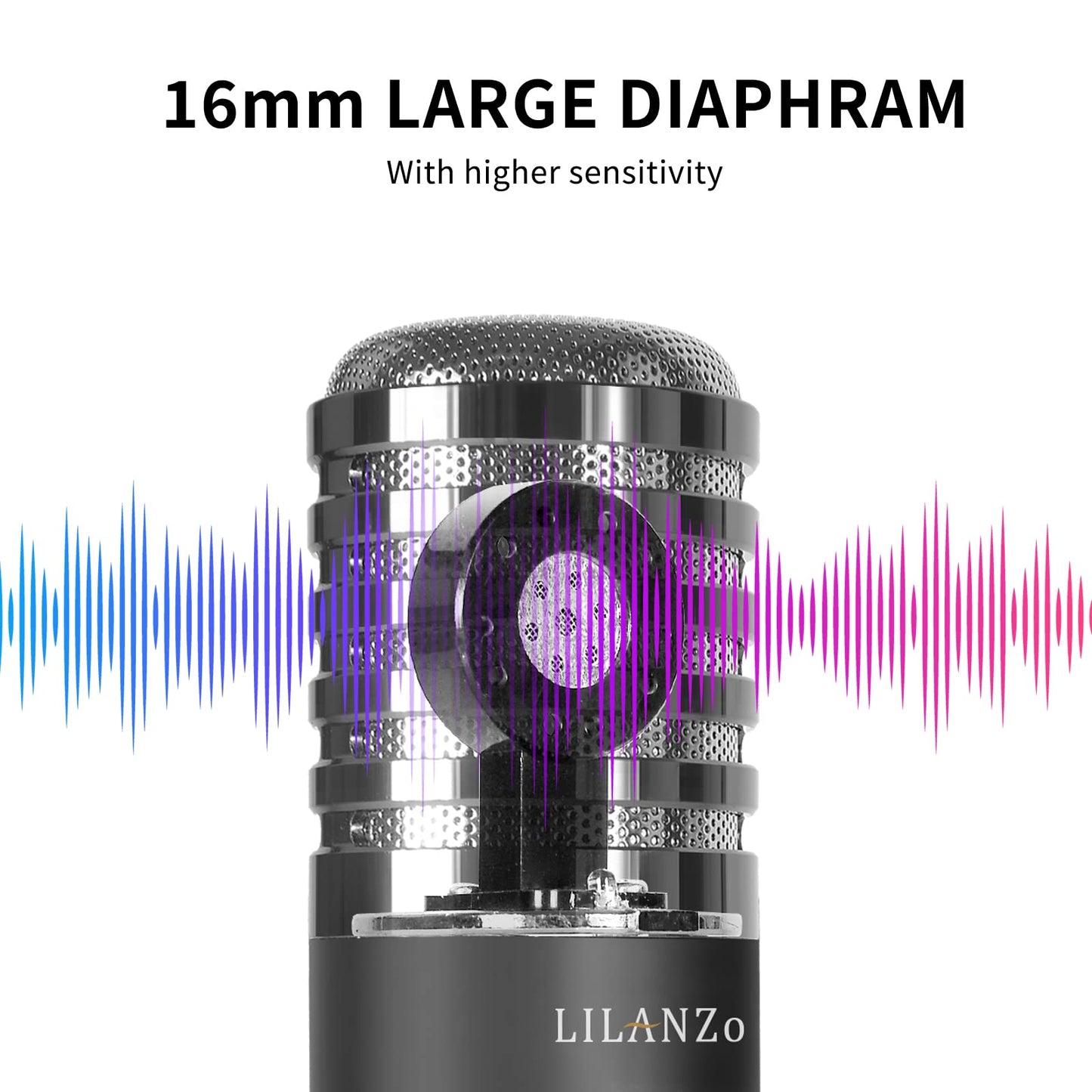 LILANZo USB Condenser Microphone for PC PS4, PS5 Streaming Singing Podcast Studio, Computer Cardioid Gaming Mic Kit for Recording YouTube with Boom