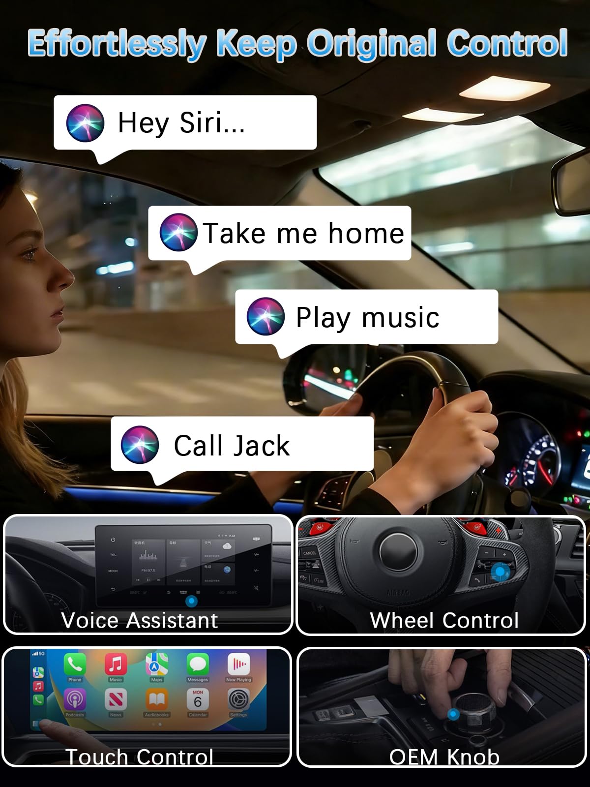 Velontork Wireless CarPlay Adapter for Apple iPhone - Bluetooth 5.3 Plug & Play, No Latency, Auto Reconnect, Compatible with 2016+ Factory Wired